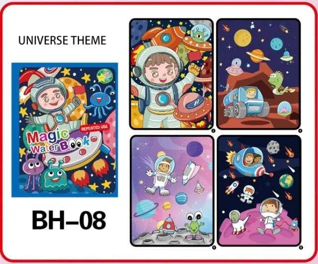 1pcs Magical Book Water Drawing Montessori Toys Reusable Coloring Book Magic Water Drawing Book Sensory Early Education Toys