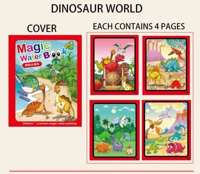 1pcs Magical Book Water Drawing Montessori Toys Reusable Coloring Book Magic Water Drawing Book Sensory Early Education Toys