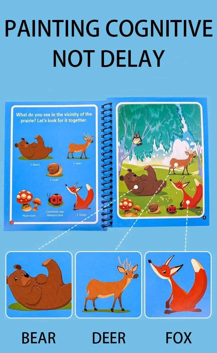 1pcs Magical Book Water Drawing Montessori Toys Reusable Coloring Book Magic Water Drawing Book Sensory Early Education Toys
