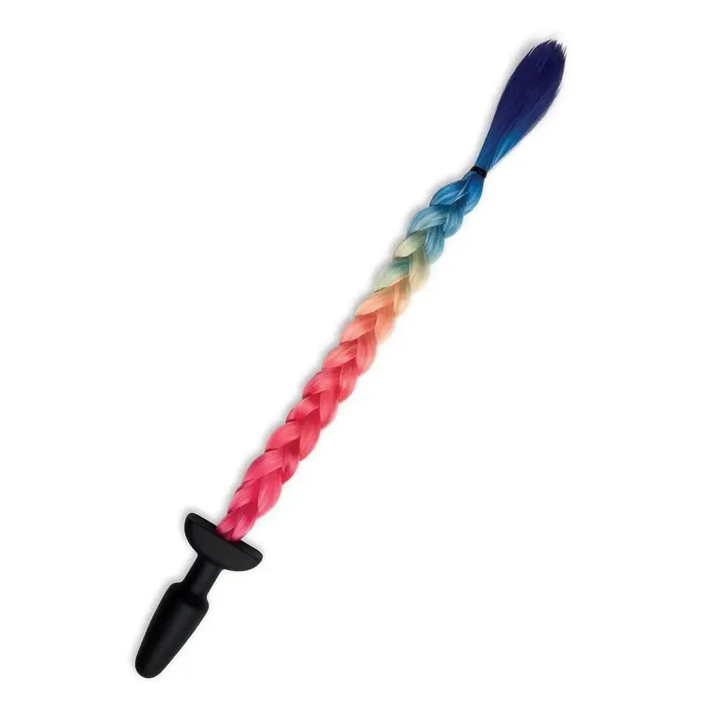 4.5 Inches Furry Tales Rainbow Tail Butt Plug