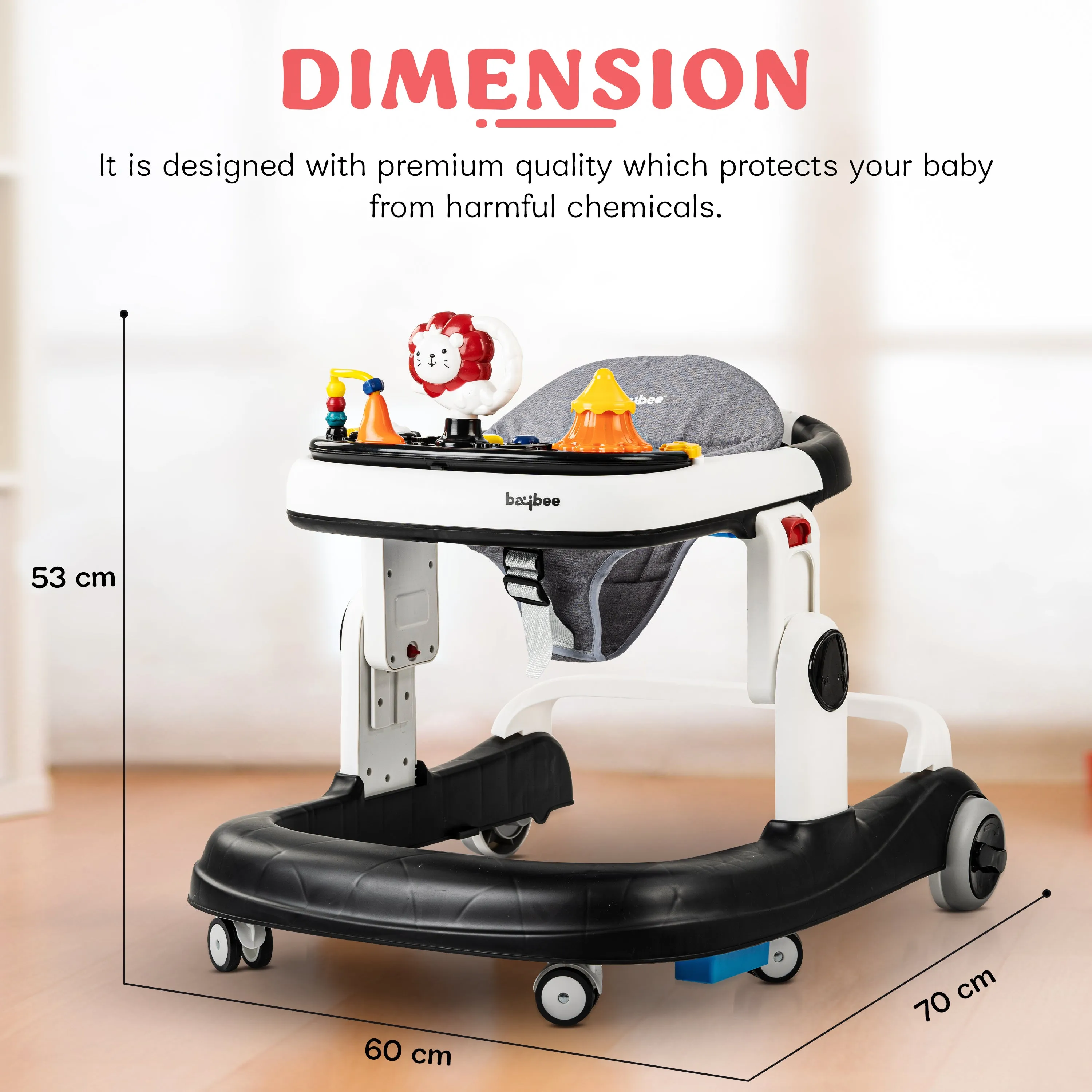 Astro Walker With 3 Adjustable Height and Musical Toy for kids 6-18 months