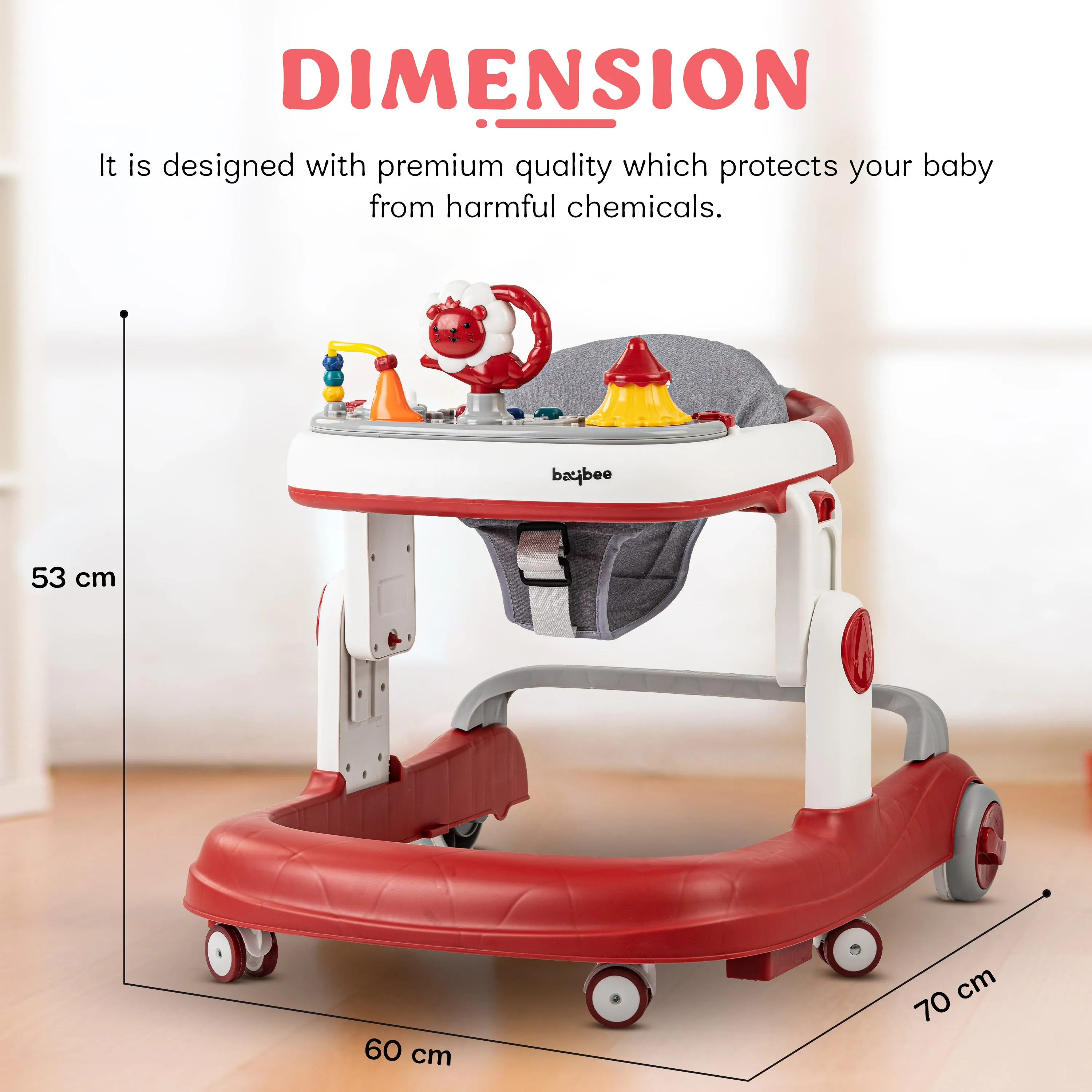 Astro Walker With 3 Adjustable Height and Musical Toy for kids 6-18 months