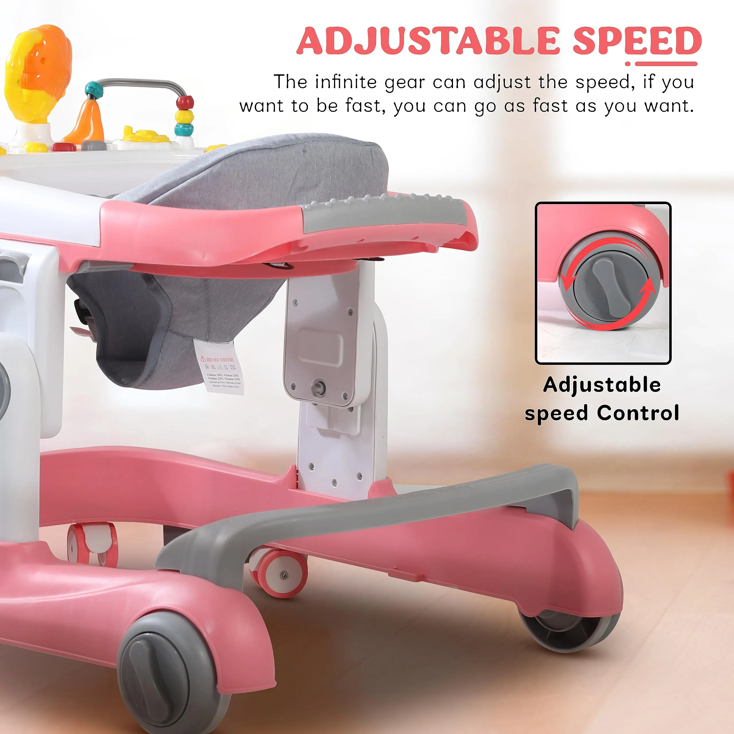 Astro Walker With 3 Adjustable Height and Musical Toy for kids 6-18 months