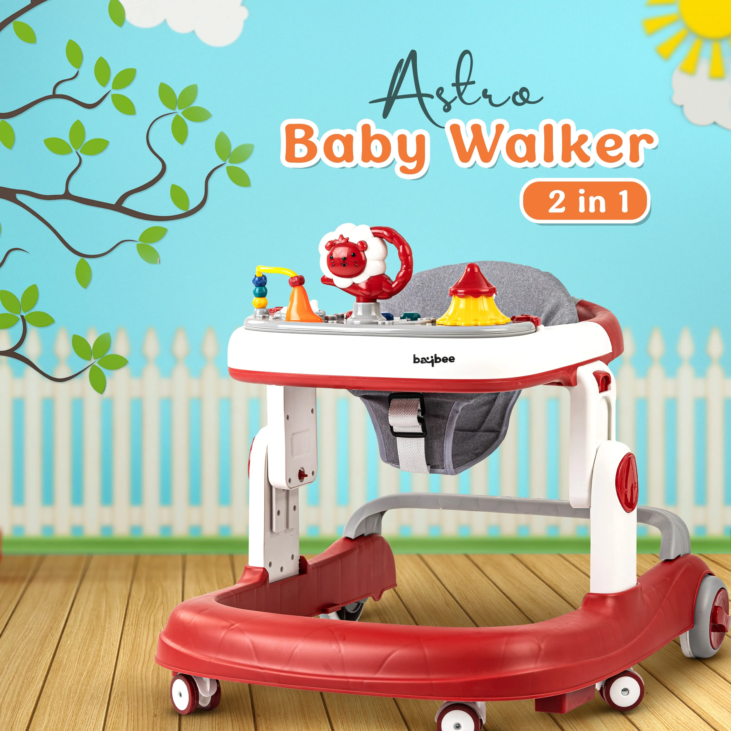 Astro Walker With 3 Adjustable Height and Musical Toy for kids 6-18 months