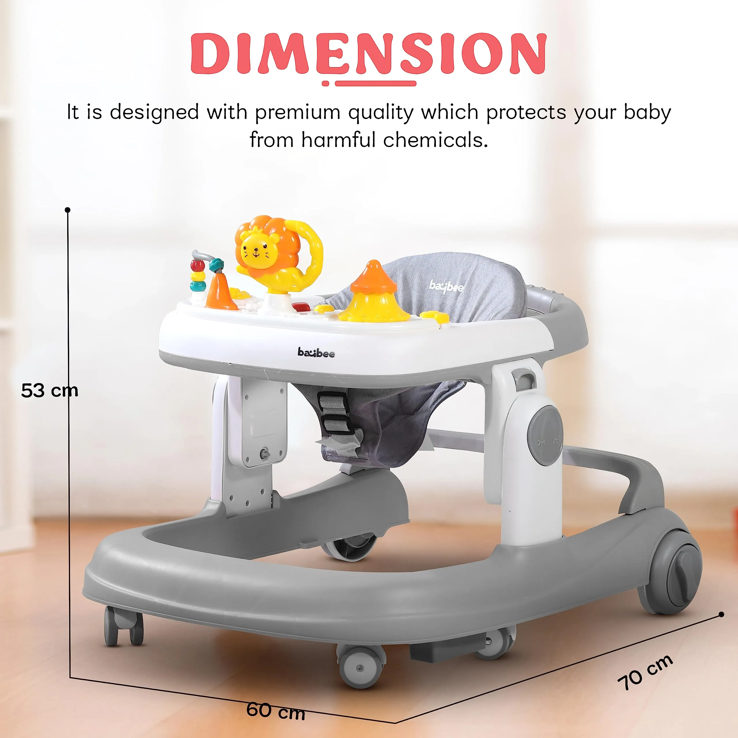 Astro Walker With 3 Adjustable Height and Musical Toy for kids 6-18 months