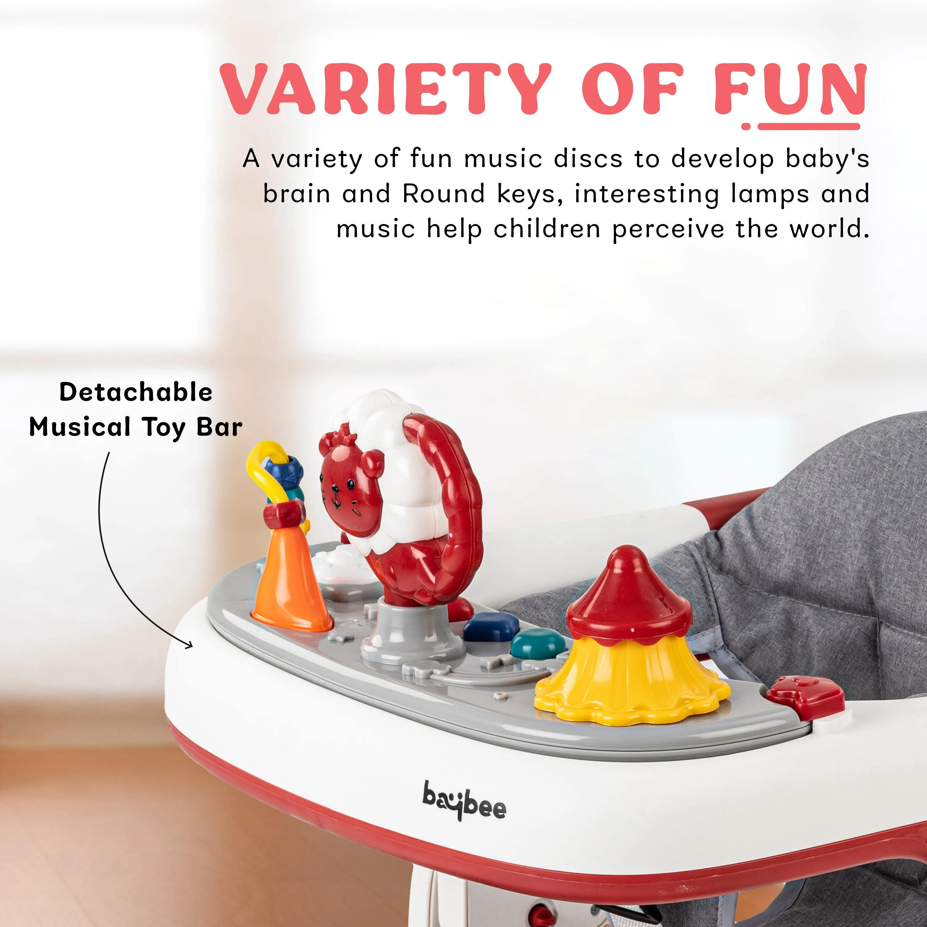 Astro Walker With 3 Adjustable Height and Musical Toy for kids 6-18 months