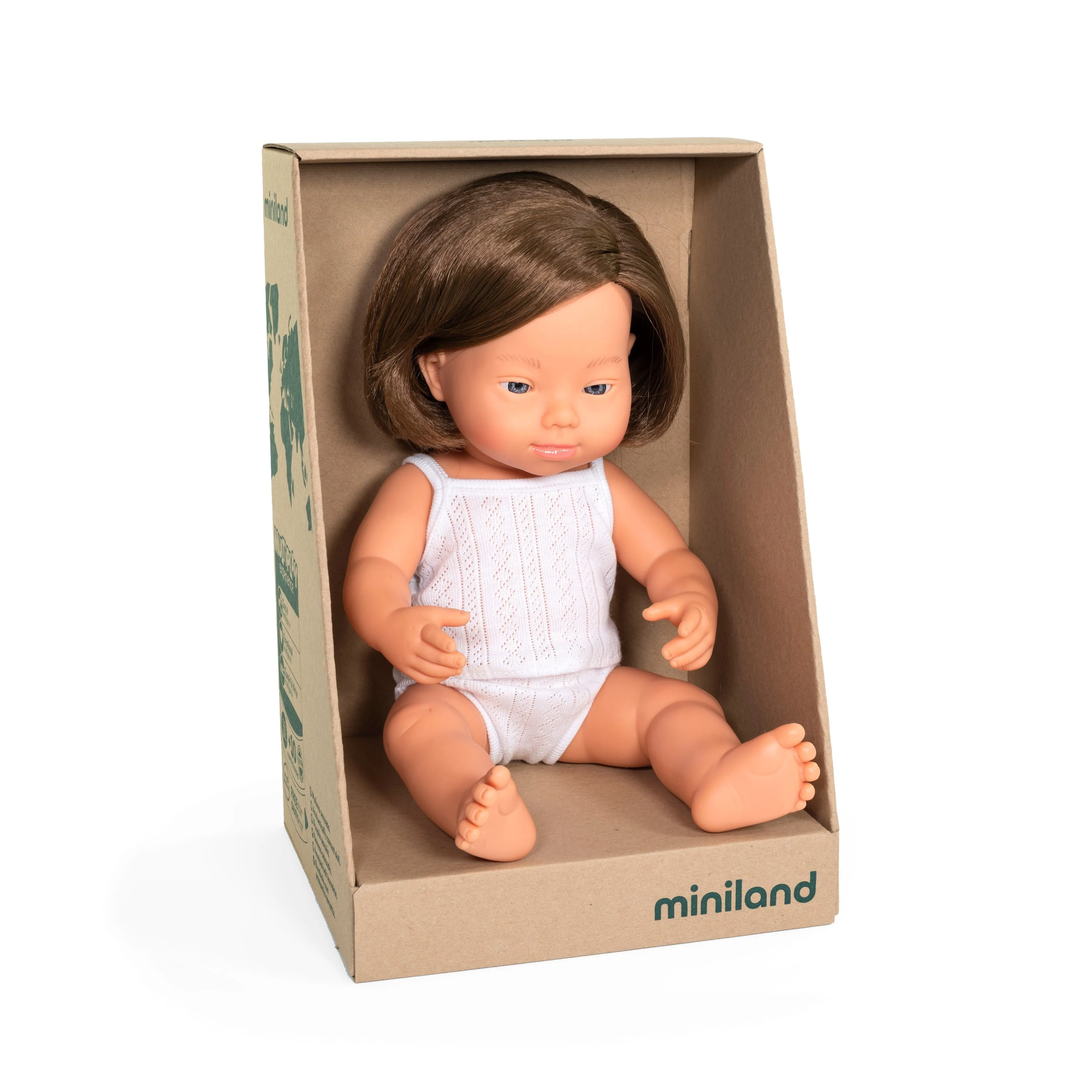 Baby Doll - Caucasian Girl - Down Syndrome - 38cm - BPA Free