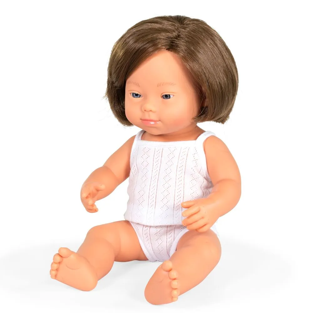 Baby Doll - Caucasian Girl - Down Syndrome - 38cm - BPA Free