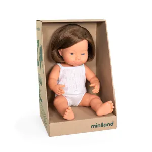Baby Doll - Caucasian Girl - Down Syndrome - 38cm - BPA Free
