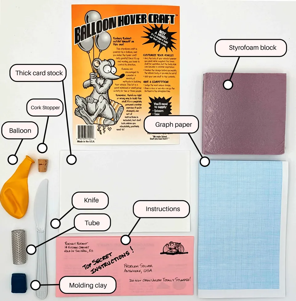 Balloon Hovercraft Kit, Ages 10 & Up