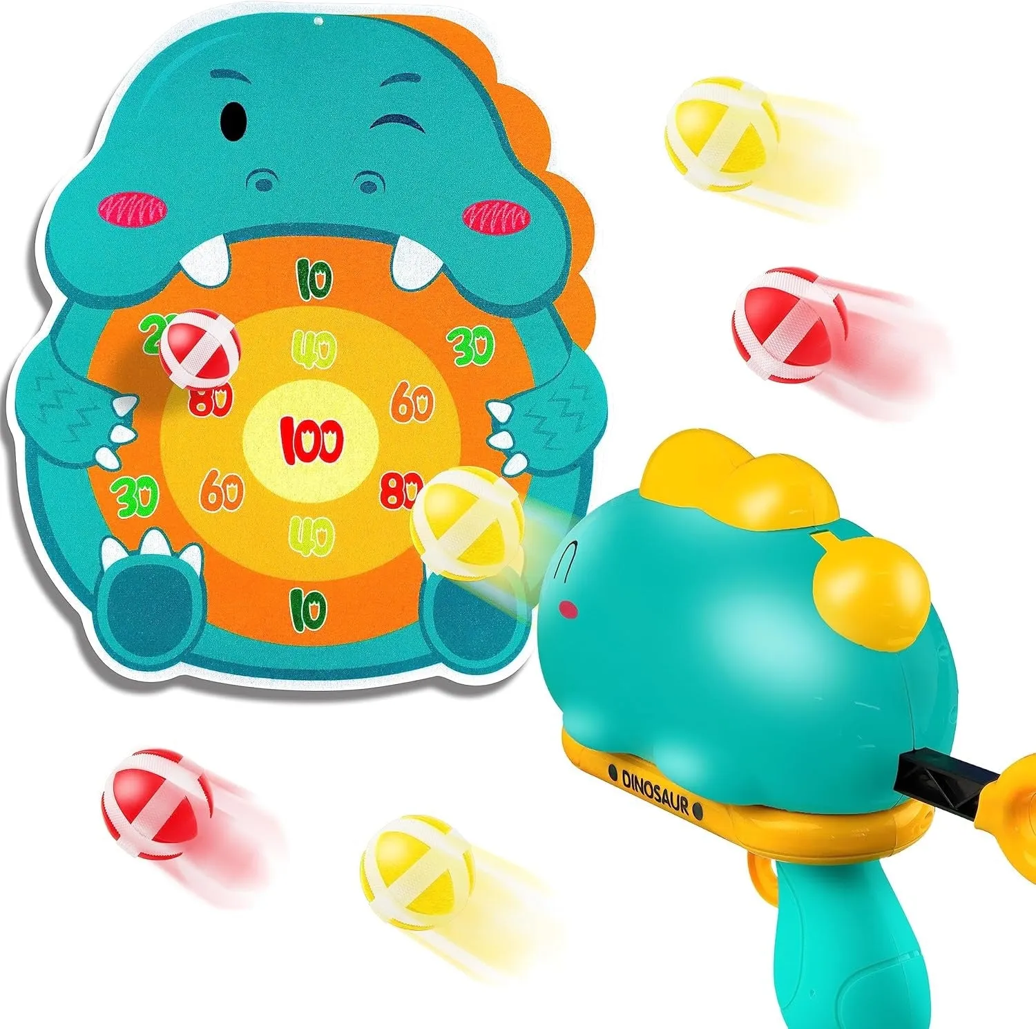 Dinosaur Sticky Ball Dart Board Target Shooting Game - 681