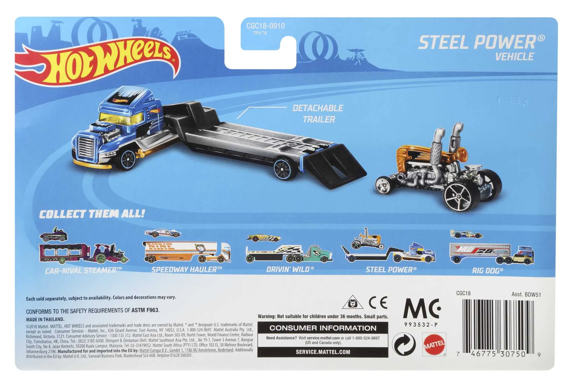 Hot Wheels Transport Super Rig Steel Power