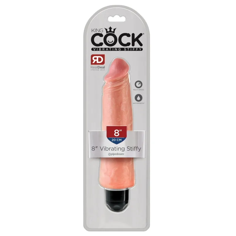 King Cock 8" Vibrating Stiffy Flesh