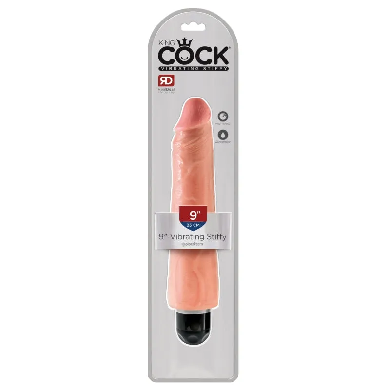 King Cock 9" Vibrating Stiffy Flesh