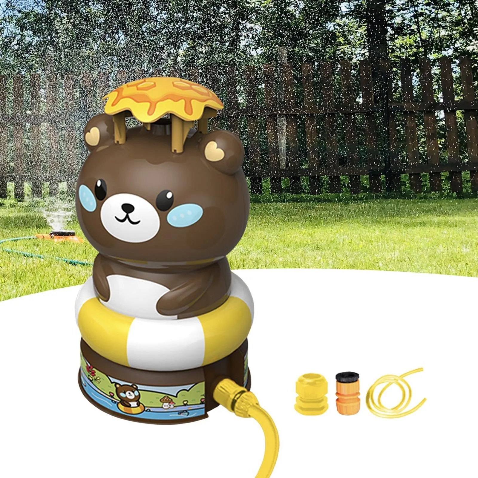Outdoor Water Rotating Rocket Sprinkler Fountain Set - 307