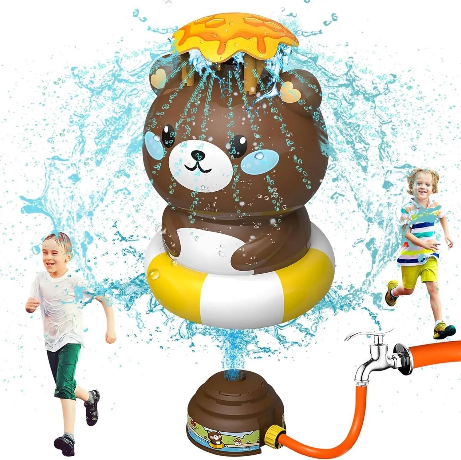 Outdoor Water Rotating Rocket Sprinkler Fountain Set - 307