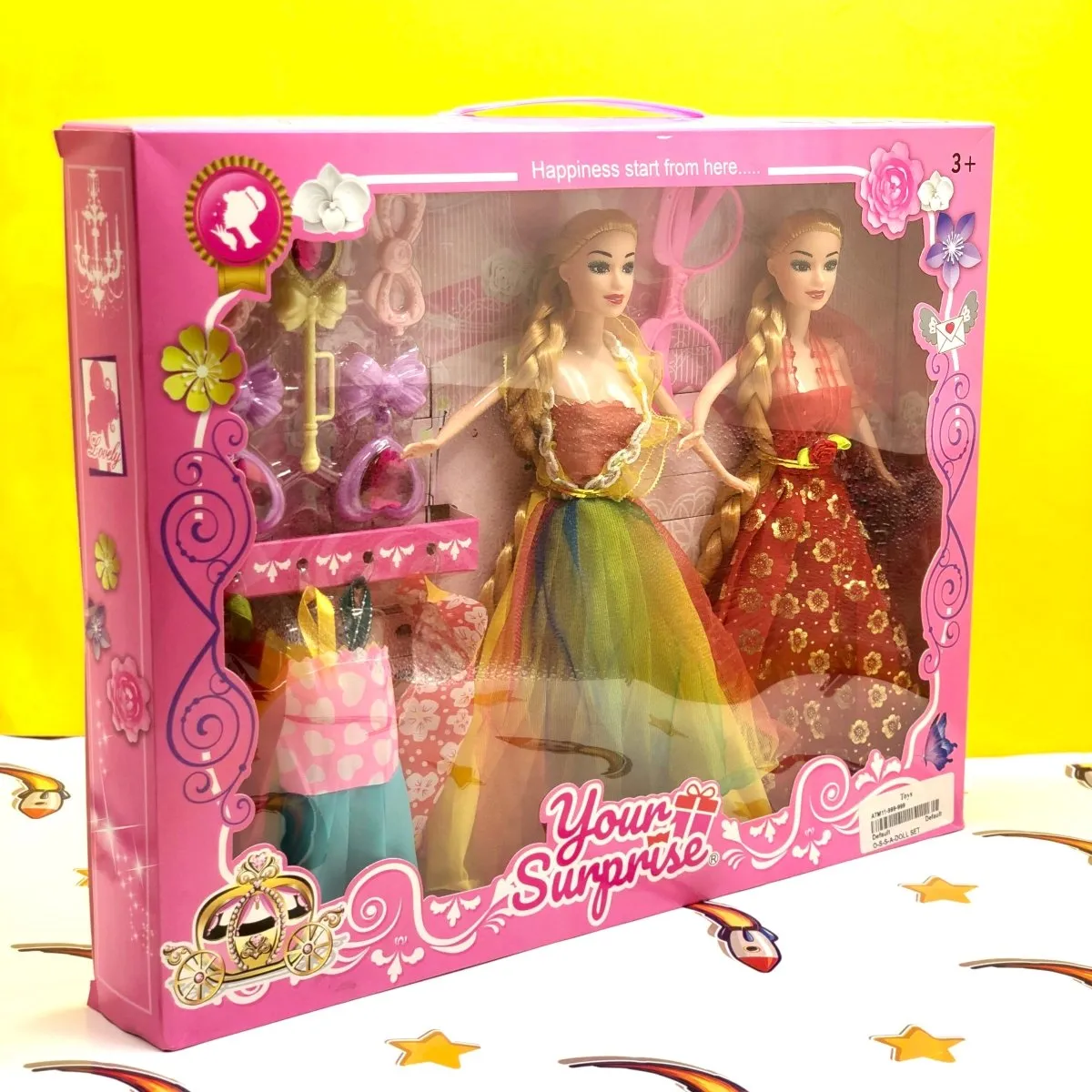 Set of 2 Dolls With Accessories