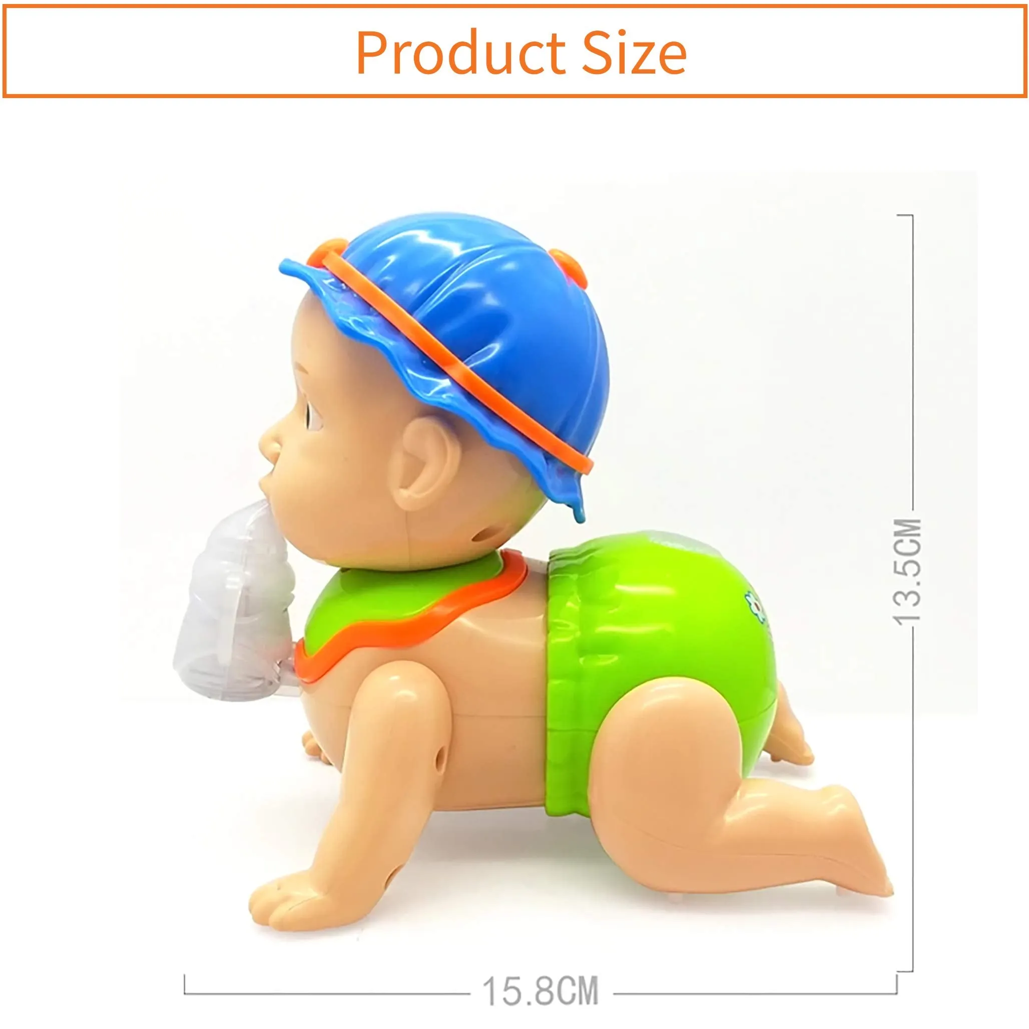 zest 4 toyz Musical Baby Crawling Toy for Kids with 3D Lights & Music Toys for Babies - Multicolor (Pack of 1) Battery Included